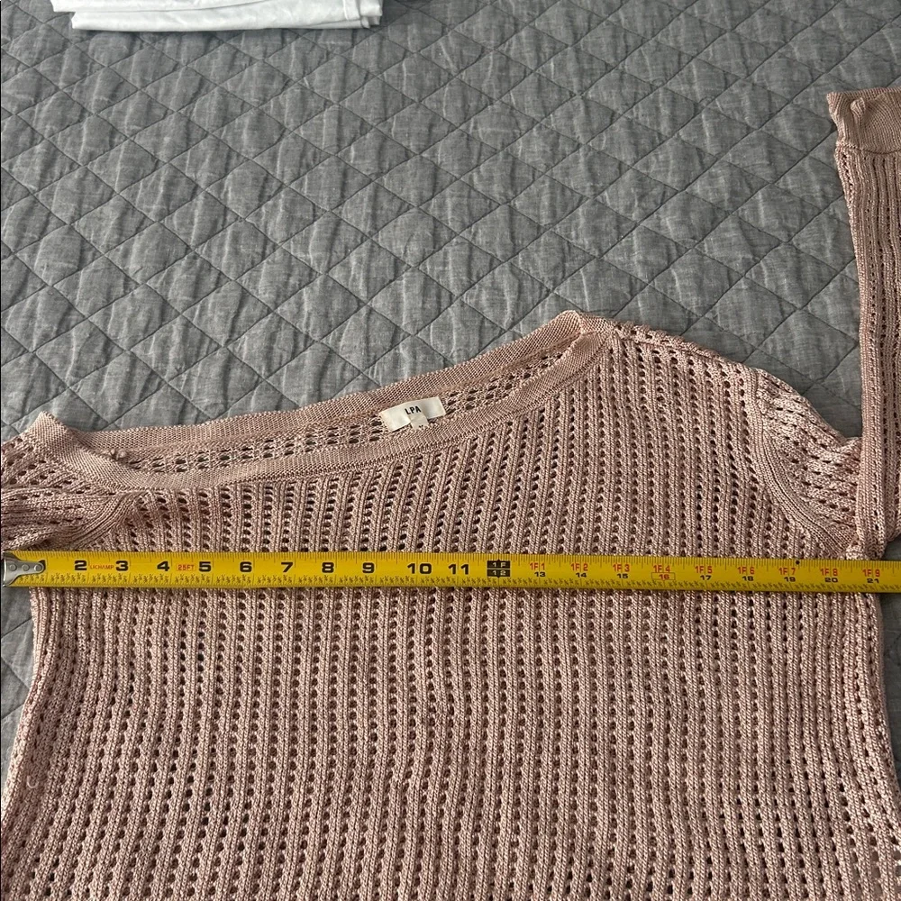 LPA Leo Off-Shoulder Open Knit Sweater - Picture 9 of 11